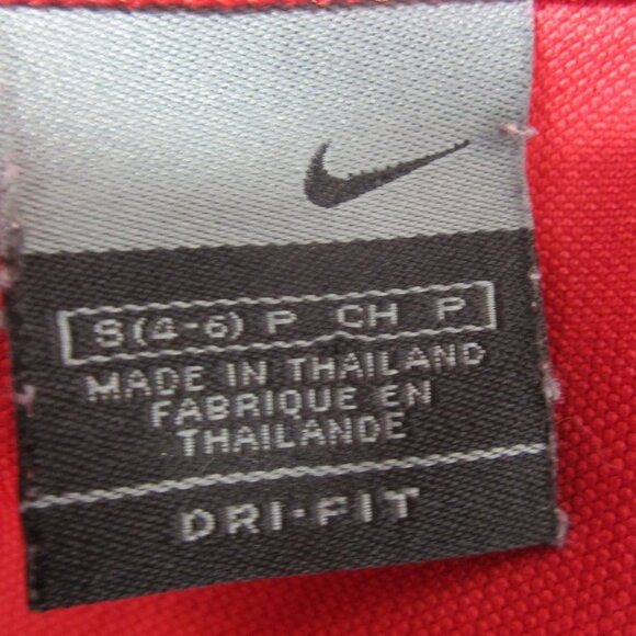 Nike Dri Fit Women S Red LS Hooded Running Athletic Short Full Zip Jacket - Picture 10 of 10